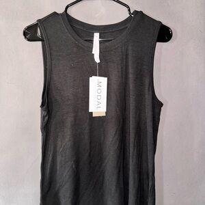 Tahari Charcoal Sleeveless Tank Top